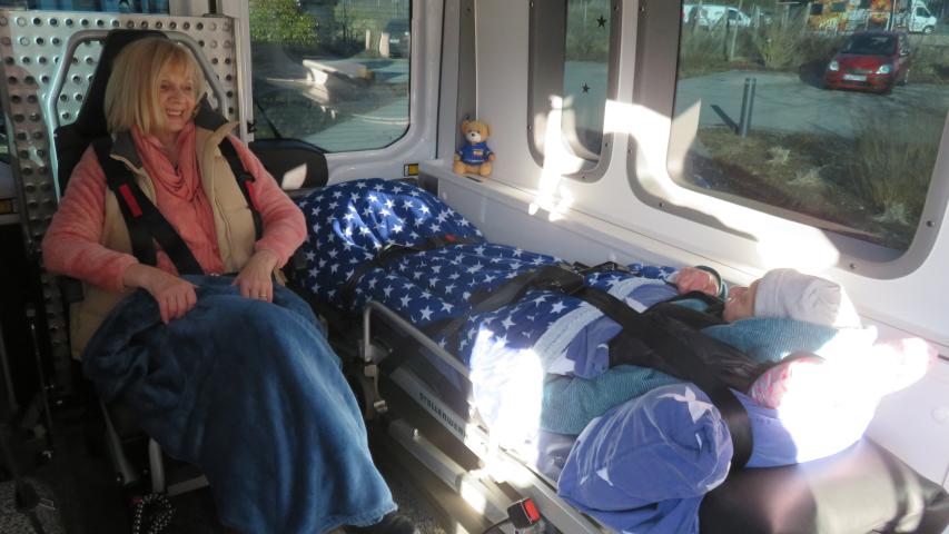 Susann im Wünschewagen