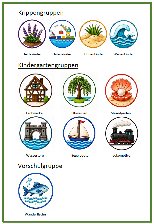 Icons für Kita-Gruppen Kolibri